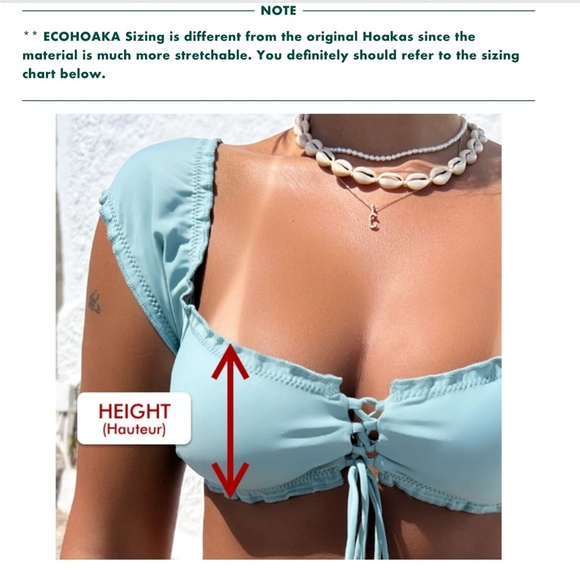 Hoaka Swimwear Montreal Hana recycled plastic water bottle green plaid top M - Picture 13 of 14